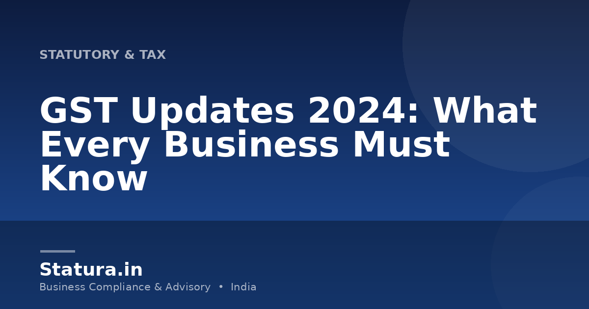 GST Updates 2024: What Every Business Must Know