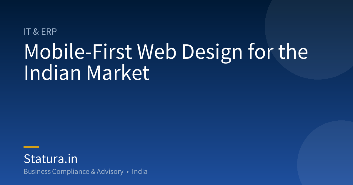 Mobile-First Web Design for the Indian Market