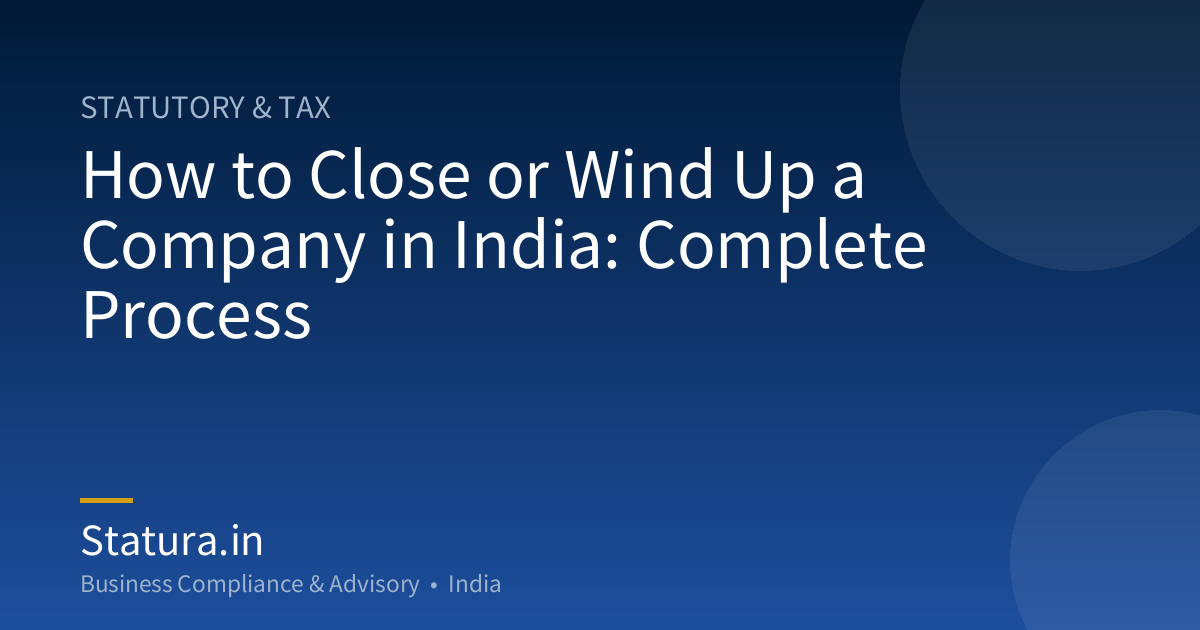 How to Close or Wind Up a Company in India: Complete Process