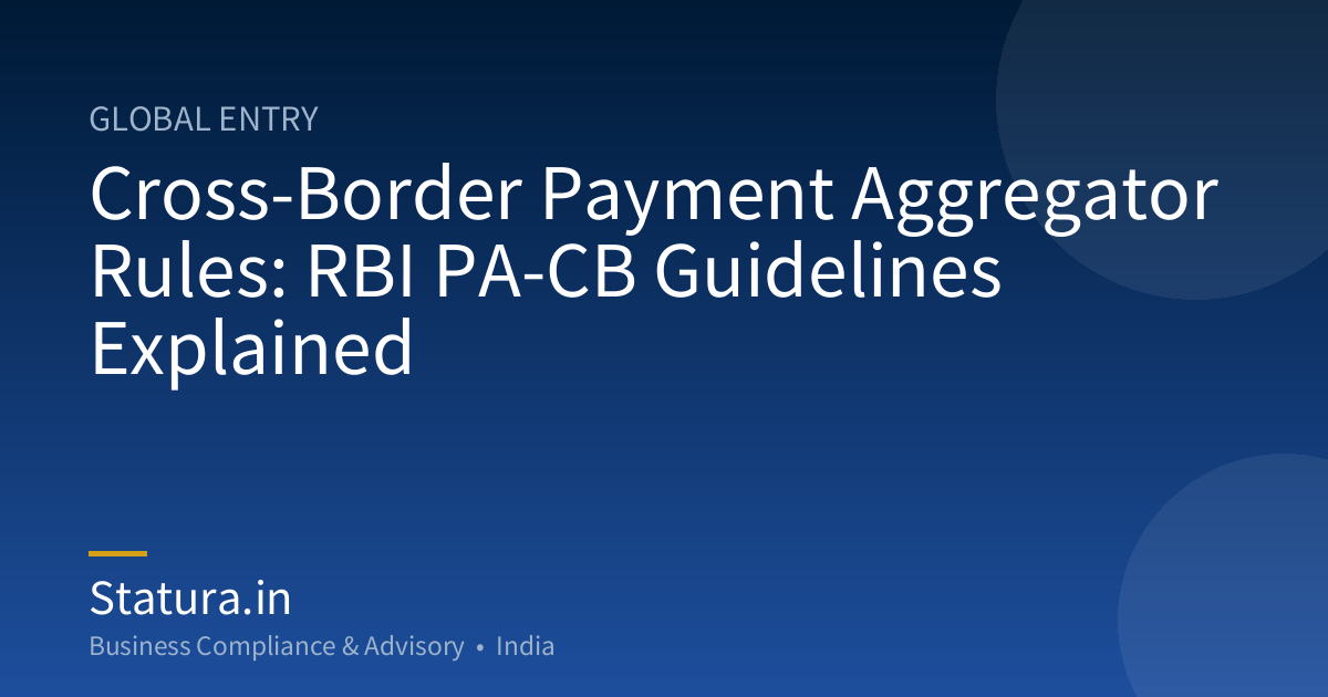 Cross-Border Payment Aggregator Rules: RBI PA-CB Guidelines Explained